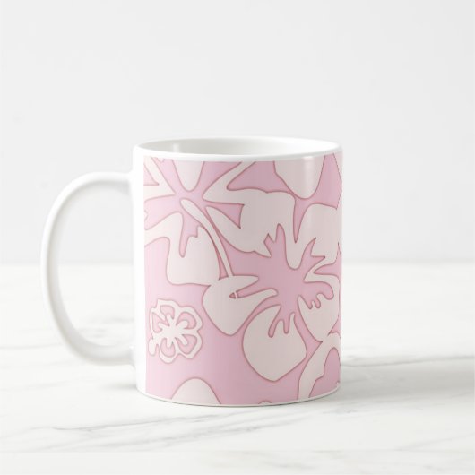 Pastel Roze Bloem Kunst Koffiemok (Links)