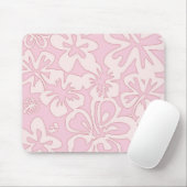 Pastel Roze Bloem Kunst Muismat (Met muis)