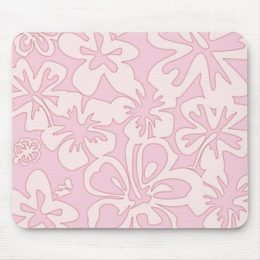 Pastel Roze Bloem Kunst Muismat (Voorkant)