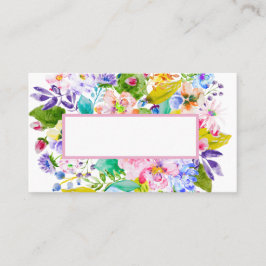 Pastel Roze Bloem Romantische Trouwplaatskaart Plaatskaartje