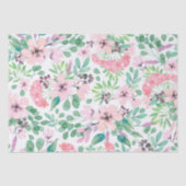 Pastel roze bloem tissuepapier (Voorkant)