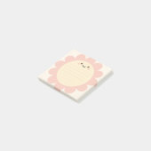 Pastel Roze Bloem Vormig Sticky Note Post It Note (Schuin)