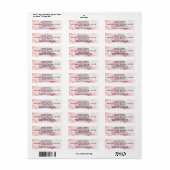 Pastel Roze Bloem Waterverf Labels (Full Sheet)