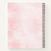 Pastel Roze Bloemachtig Bruidsontbijt Receptenboek Notitieboek (Achterkant)