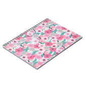 Pastel Roze Bloemen Abstract Patroon Notitieboek (Linkerzijde)