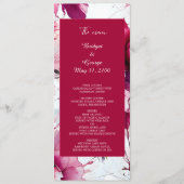 Pastel Roze Bloemen abstract roos Bruiloft Menu (Voorkant)