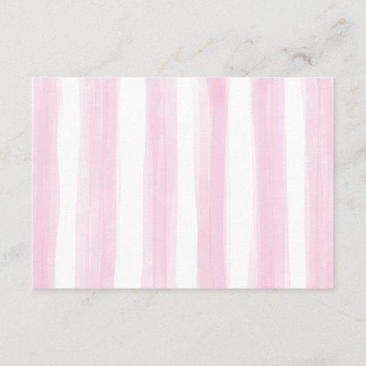 Pastel Roze Bloemen Baby Meisje Kleding Luier Raff Informatiekaartje (Achterkant)