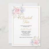 Pastel roze bloemen bruids thee partij Vrijgezelle Kaart (Voorkant)