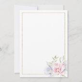 Pastel roze bloemen bruids thee partij Vrijgezelle Kaart (Achterkant)