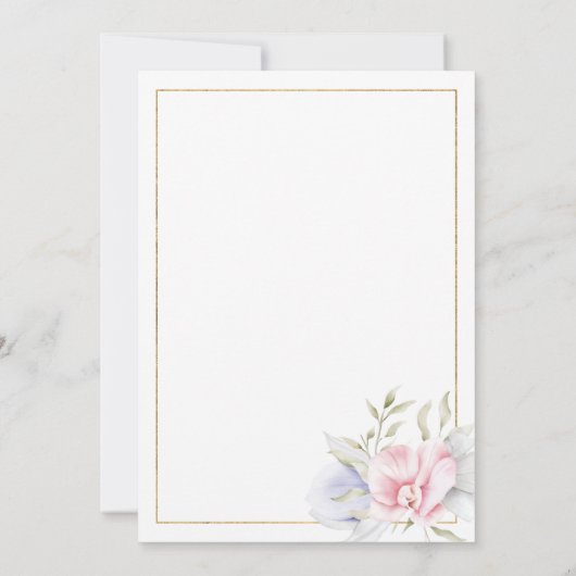 Pastel roze bloemen bruids thee partij Vrijgezelle Kaart (Achterkant)