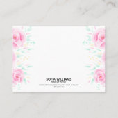 Pastel Roze Bloemen Dank u kaart meisjesachtig (Achterkant)