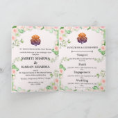 Pastel Roze Bloemen Indiase Trouw (Binnen)