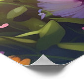 *~* Pastel Roze Bloemen Kat 5:4 Kitten Cat AP68 Poster (Hoek)