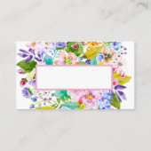 Pastel Roze Bloemen Romantische Bruiloft Plaats Ka Plaatskaartje (Voorkant)