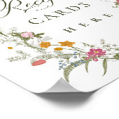 Pastel Roze Bloemen Wildflower Recept Kaarten Poster (Hoek)