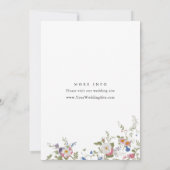 Pastel Roze Bloemen Wildflowers repetitie diner Kaart (Achterkant)