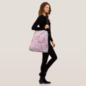 Pastel Roze Bloemen Zachte Elegante Patroon Person Crossbody Tas (Op model)