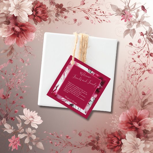 Pastel roze bloemenbruiloft abstract roos bedankjes labels