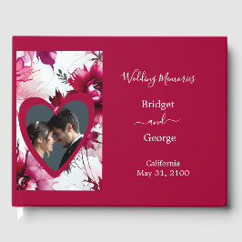 Pastel roze bloemenbruiloft abstract roos gastenboek