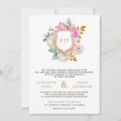 Pastel Roze Bloemencode QR-code Foto Wapenkleed Tr Kaart (Voorkant)