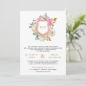 Pastel Roze Bloemencode QR-code Foto Wapenkleed Tr Kaart (Staand voorkant)