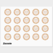 Pastel Roze Bloemenduilpatroon Ronde Sticker (Vel)