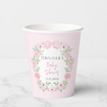Pastel roze bloemenkrans boho baby meisje douche