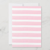 Pastel roze bloemenschattig strikje boho baby meis kaart (Achterkant)