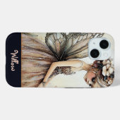  Pastel Roze Bloemfee gepersonaliseerd Case-Mate iPhone Case (Achterkant (horizontaal))