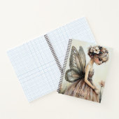  Pastel Roze Bloemfee gepersonaliseerd Notitieboek (Binnen)