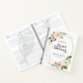 Pastel Roze Bloemig Bruidsontbijt Receptenboek Notitieboek (Binnen)