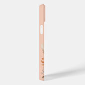 Pastel roze bloemig Elegant monogram Case-Mate iPhone Case (Achterkant / Rechts)