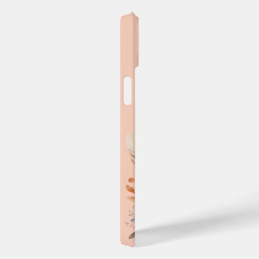 Pastel roze bloemig Elegant monogram Case-Mate iPhone Case (Achterkant / Rechts)