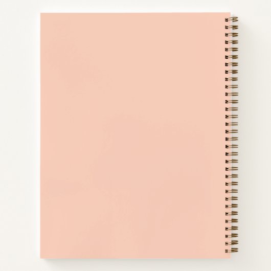 Pastel roze  bloemig Elegant monogram Notitieboek (Achterkant)