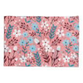 Pastel roze bloemig naadloos patroon. kussensloop (Achterkant)