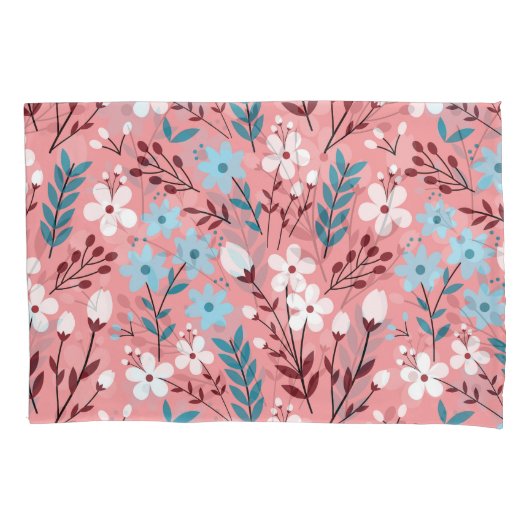 Pastel roze bloemig naadloos patroon. kussensloop (Voorkant)