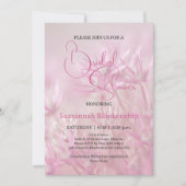 Pastel roze bloemige achtergrond Vrijgezellenfeest Kaart (Voorkant)