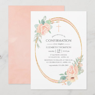 Pastel Roze Bloemige Geometrische Bevestiging Kaart