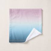 Pastel Roze & Blue Gradient Indigo Roos Ombre Bad Handdoek (Wasdoekje)