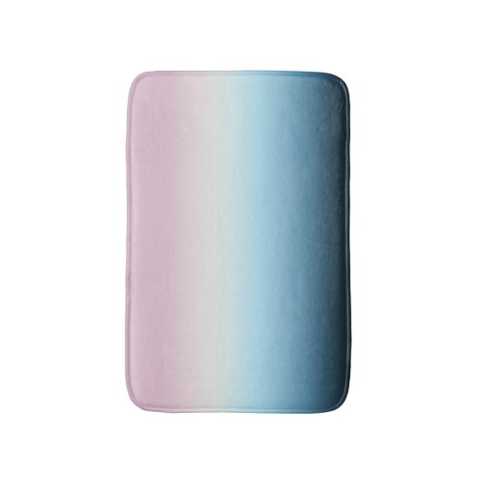 Pastel Roze & Blue Gradient Indigo Roos Ombre Badmat (Voorkant Verticaal)
