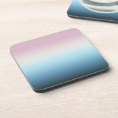 Pastel Roze & Blue Gradient Indigo Roos Ombre Bier Onderzetter (Linkerzijde)