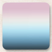 Pastel Roze & Blue Gradient Indigo Roos Ombre Bier Onderzetter (Voorkant)