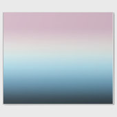 Pastel Roze & Blue Gradient Indigo Roos Ombre Cadeaupapier (Vlak)