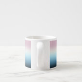Pastel Roze & Blue Gradient Indigo Roos Ombre Espresso Kop (Achterkant)