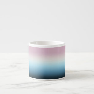 Pastel Roze & Blue Gradient Indigo Roos Ombre Espresso Kop