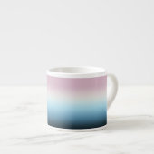 Pastel Roze & Blue Gradient Indigo Roos Ombre Espresso Kop (Voorkant rechts)