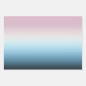 Pastel Roze & Blue Gradient Indigo Roos Ombre Inpakpapier Vel (Voorkant 3)