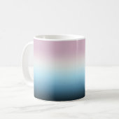 Pastel Roze & Blue Gradient Indigo Roos Ombre Koffiemok (Voorkant links)