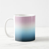 Pastel Roze & Blue Gradient Indigo Roos Ombre Koffiemok (Links)