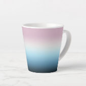 Pastel Roze & Blue Gradient Indigo Roos Ombre Latte Mok (Rechterhoek)